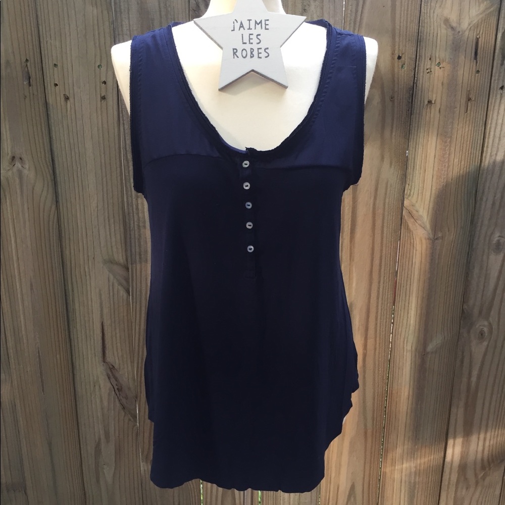 Merona Dark Navy Blue Blouse